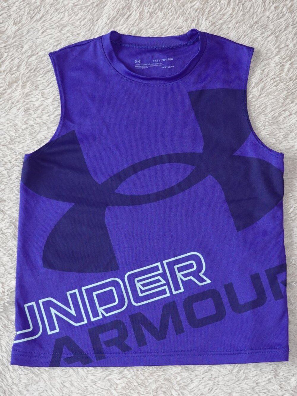Boys Size Youth XS Under Armour Loose Heat Gear Sleeveless Tank Top